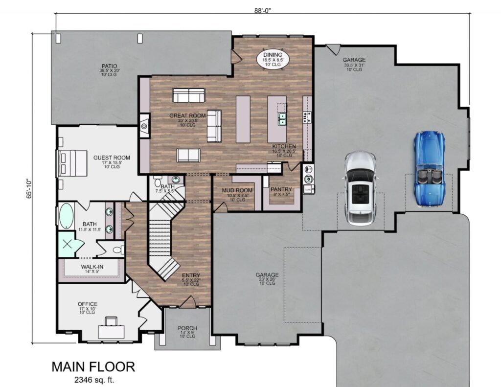 Oakhurst Custom Home Build Floorplan